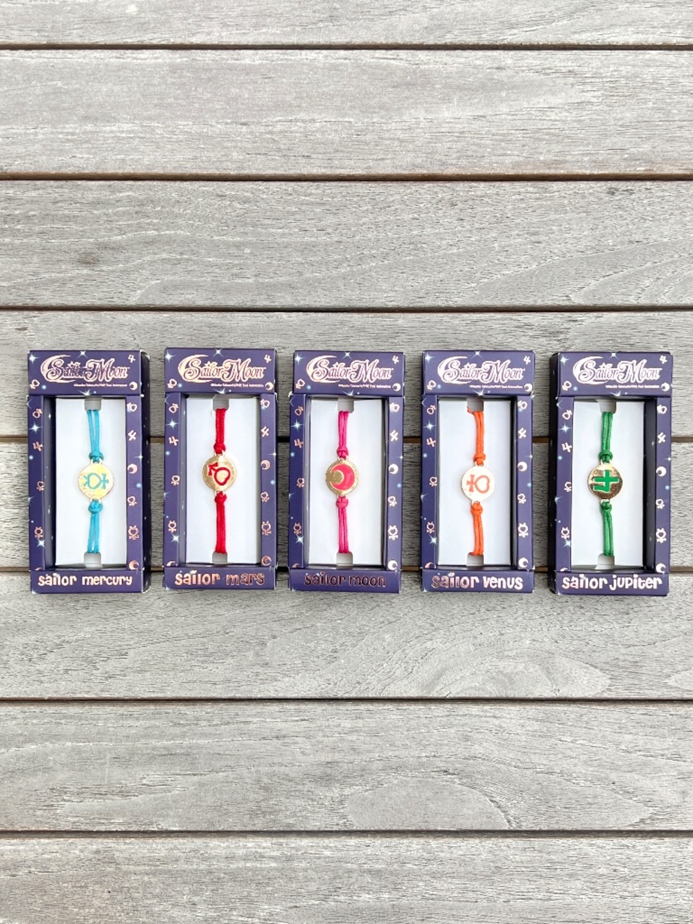 Sailor Moon Complete Sailor Scout Friendship Bracelet Set NWT 🌙 - Picture 2 of 2